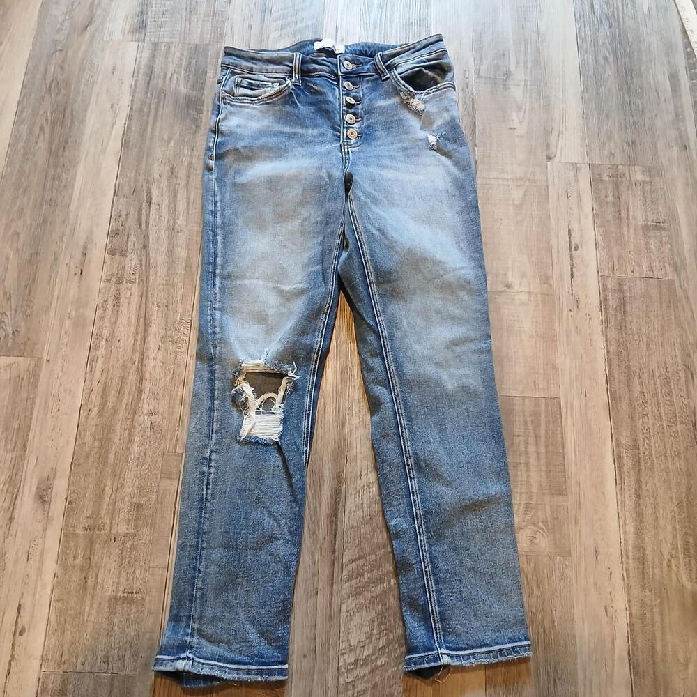 Vervet Women's Jeans with Button Fly Detail Distressed size 26"
